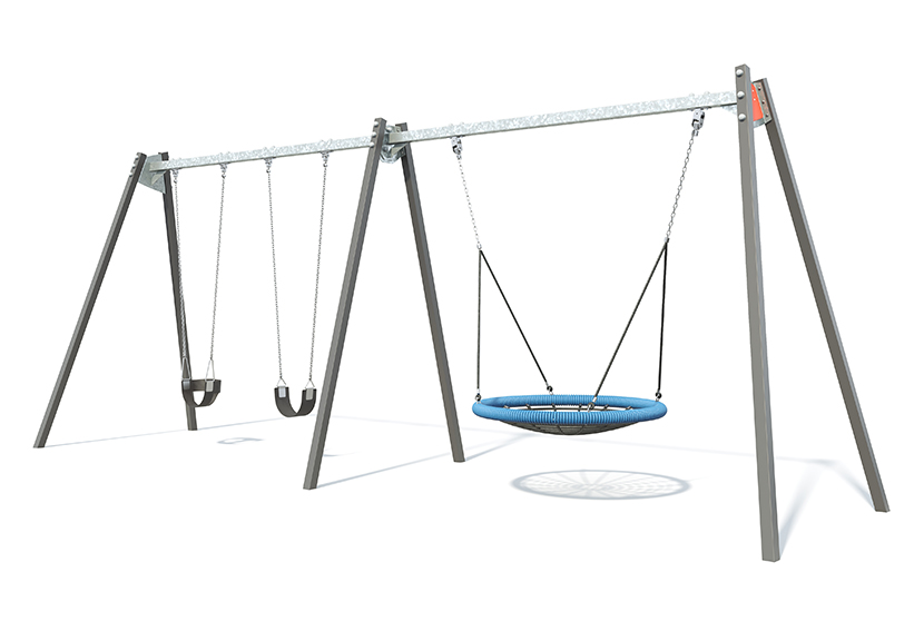 Triple swing set