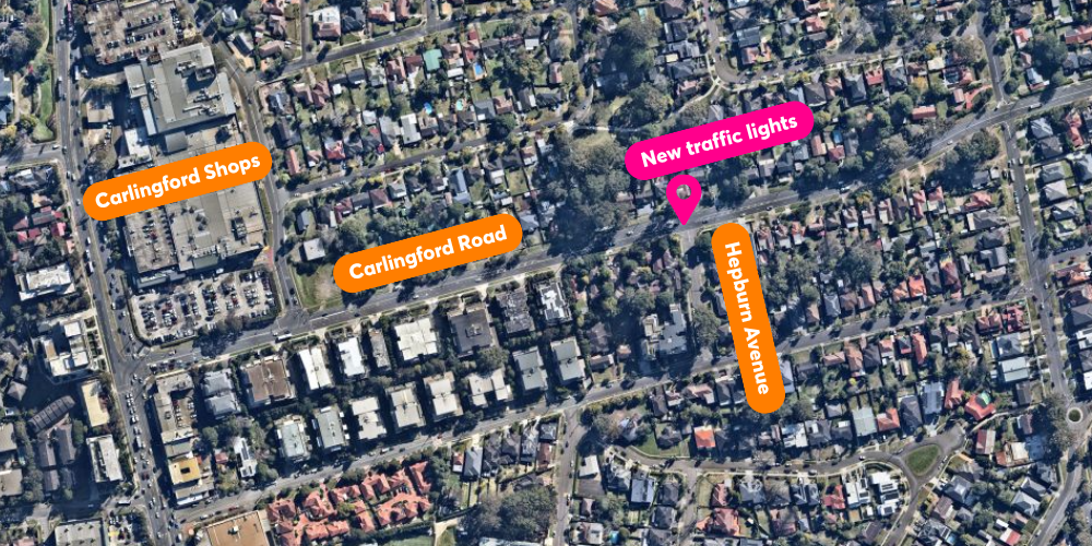 Overview map of proposed location of new lights